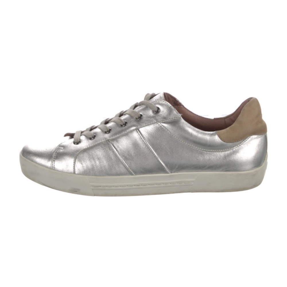Joie Leather Silver Sneaker